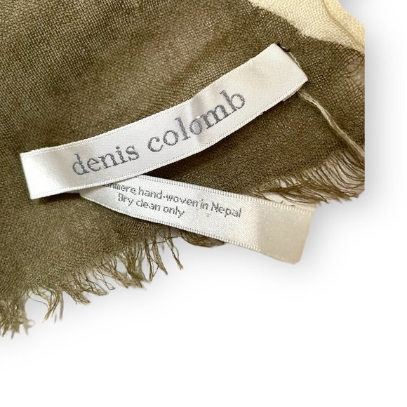 Denis Colomb Cashmere Blue, White, and Brown Large Scarf - Picture 6 of 7